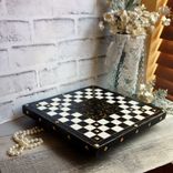 Courtly Riser Black And White Check Decor Caddy Guest Towel Butler 2 small