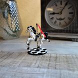Whimsical Checks Decor Carousel Horse Ornament Miniature Buffalo Check Decor 4 small