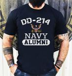 Navy Veteran T Shirt, Us Veteran T Shirt, Dd-214 Navy Alumni T Shirt 4 small