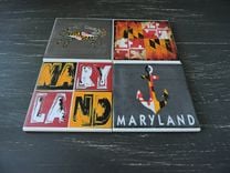 Maryland Flag Theme Ceramic Coasters 4 small