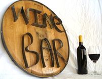 Wine Barrel Head Sign - Wine Bar - Made From Retired California Wine Barrels 4 small