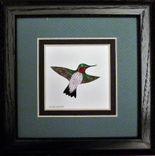 Ducks - Quilled Hooded Merganser Miniature Wall Art Framed 4 small