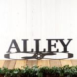 Personalized Airplane Propeller Metal Last Name Sign for Aviation Pilot 1 small