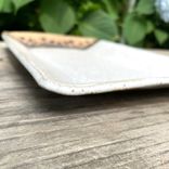 Ceramic Serving Platter In Speckled White With Wild Flowers 2 small