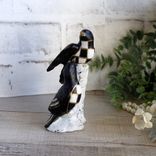 Courtly Checks Songbird Figurine Black And White Checks Decor 2 small