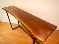 Live Edge Walnut Console Table / Sofa Table / Free Form Edge Table 3 small