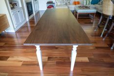 Walnut Dining Table With Farmhouse Legs 30 X 60 1 small