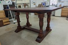 Counter Height Trestle Dining Table 1 small