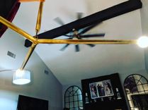 Brass Tri Prong Light Fixture 2 small