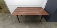 Mid-Century Modern Solid Walnut Dining Table (Or Desk) 2 small