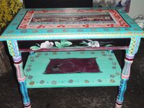 Hand Painted Small Table With Every Color 2 small