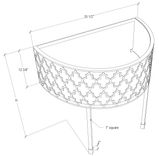 Metal Bathroom Vanity (Victoria Half Round) 2 small
