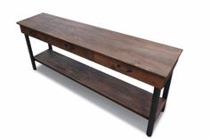 Reclaimed Oak Industrial Dining Console 6 small