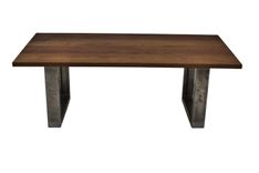 Walnut Coffee Table, Modern Coffee Table, Coffee Table With Metal Legs, Farmhouse, Rustic 2 small