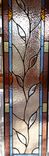 Deco Leaves Rose Glass Window Panel 2 small