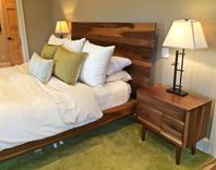 Walnut King Size Bed 2 small