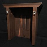 Craftsman Style Wood Doorbell Chime Cover (Walnut) With Top 3 small