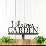 Personalized Name Garden Metal Yard Sign, Dragonfly, Butterfly, Bumble Bee, or Ladybug Insect Flower Bed Decor, Green Thumb Gardener Gift 1 small