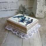 Jewelry Box Song Bird Jewelry Box Vintage Blue Bird Keepsake Box 2 small