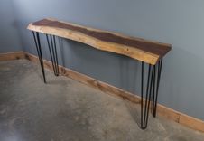 Live Edge Black Walnut Console Table - Sofa Table 1 small