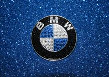 Bmw Crystallized Roundel Car Emblem Bling Genuine European Crystals Bedazzled 1 small
