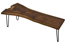 Live Edge Coffee Table, Modern Coffee Table, Coffee Table With Hairpin Legs, Walnut Coffee Table 3 small