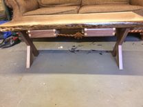 Live Edge Walnut Sofa/Coffee Table 1 small