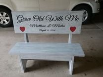 Personalized Bench Wedding Bench Outdoor Bench Bench With A Back Engraved Bench 1 small