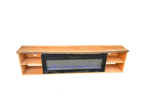 Fireplace media console, chic electric fireplace and bookshelf for modern living room gift** 1 small