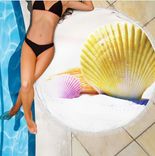 Summer Beach Towel Vacation Pool Beach Blanket Shell Theme Towel 4 small