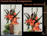 Silk Flower Arrangements, Tall,, Flower Arrangements, Custom Arrangements, Tall Vase, Mantel Peice 2 small