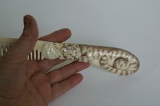 Carved Bone Comb Kitty Cat Custom Example 6 small