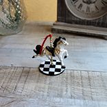 Whimsical Checks Decor Carousel Horse Ornament Miniature Buffalo Check Decor 2 small