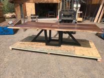 Book Matches Walnut Live Edge Conference Table 1 small