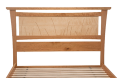Bed Frame King Size, Headboard, Scandinavian, Danish, Shaker, Cherry, Curly Maple, Inlay, Curves 3 small