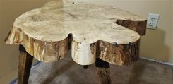 Live Edge Epoxy End Table Sycamore Large 5 small