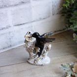 Courtly Song Bird Decor Black White Stripe Decor Hummingbird Figurine 2 small