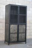 Modern Industrial Pantry Cabinet, Vintage-Style Cupboard, Industrial Storage Cabinet 1 small