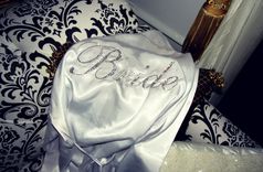 Crystallized Bridal Robe Wedding Kimono Bride Genuine European Crystals Bedazzled 1 small
