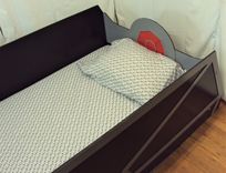 Tie Starfighter Twin Kids Bed Frame - Handcrafted - Space Themed Children's Bedroom Furniture 2 small