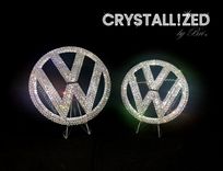 Vw Volkswagen Crystallized Car Emblem Bling Genuine European Crystals Bedazzled 1 small