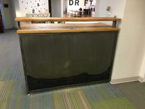 Steel And Reclaimed Hardwood Reception Desk 2 small