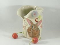 One Ceramic Pencil Holder Desk Organizer / Ceramic Toothbrush Holder 3 small