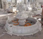 Marble Fountain of 3 Maidens W/ Round Base 2 small
