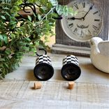 Whimsical Checks Salt And Pepper Shaker Checkered Decor 4 small