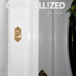 Custom Crystallized Door Bell Plate Outdoor Decor Bling Genuine European Crystals Bedazzled 2 small