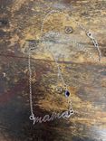 Sterling Silver Mama Pendant With Birthstone 1 small