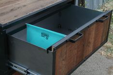 Industrial Credenza With Drawers. Rustic Filing Cabinet. Modern Office Furniture Reclaimed Wood. 4 small