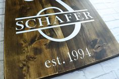 Swirled Monogram Family Name Established Sign - Last Name Wood Sign - Personalized Wooden Decor 5 small