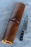 Italian Leather Knife Roll 5 small